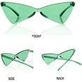 thumbnail image 3 of LAICAIW Triangle Rimless Sunglasses One Piece Colored Transparent Sunglasses For Women and Menu2026, 3 of 7