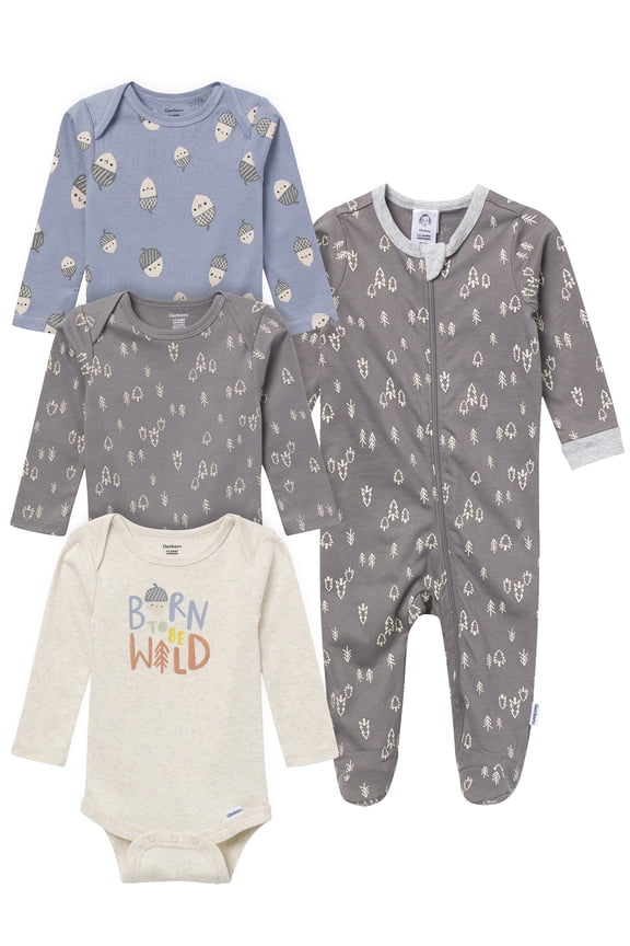 Gender Neutral 4-Piece Gift Set, Sizes Newborn - 6/9 Months