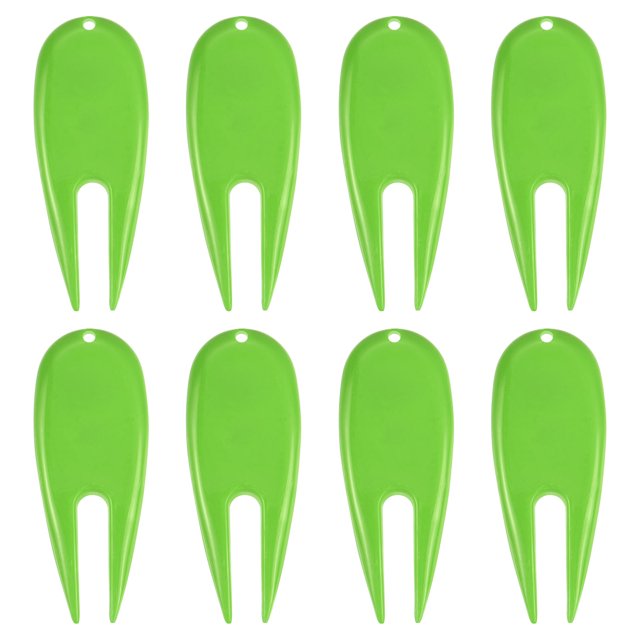 Unique Bargains Golf Divot Tool Plastic Golf Repair Tool Ball Marker for Golfer, Green, 8 Pack