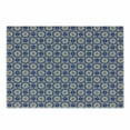 thumbnail image 1 of Geometric Cutting Board, Flower Portuguese Azulejo Pattern Oriental Influences, Decorative Tempered Glass Cutting and Serving Board, Small Size, Violet Blue Orange Green, by Ambesonne, 1 of 1