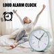 thumbnail image 3 of Analog Alarm Clocks for Bedrooms,4 inch Silent Non Ticking Battery Operated with Night Light,Small Retro Simple Design Clock for Table, Bedside,Desk,T, 3 of 5
