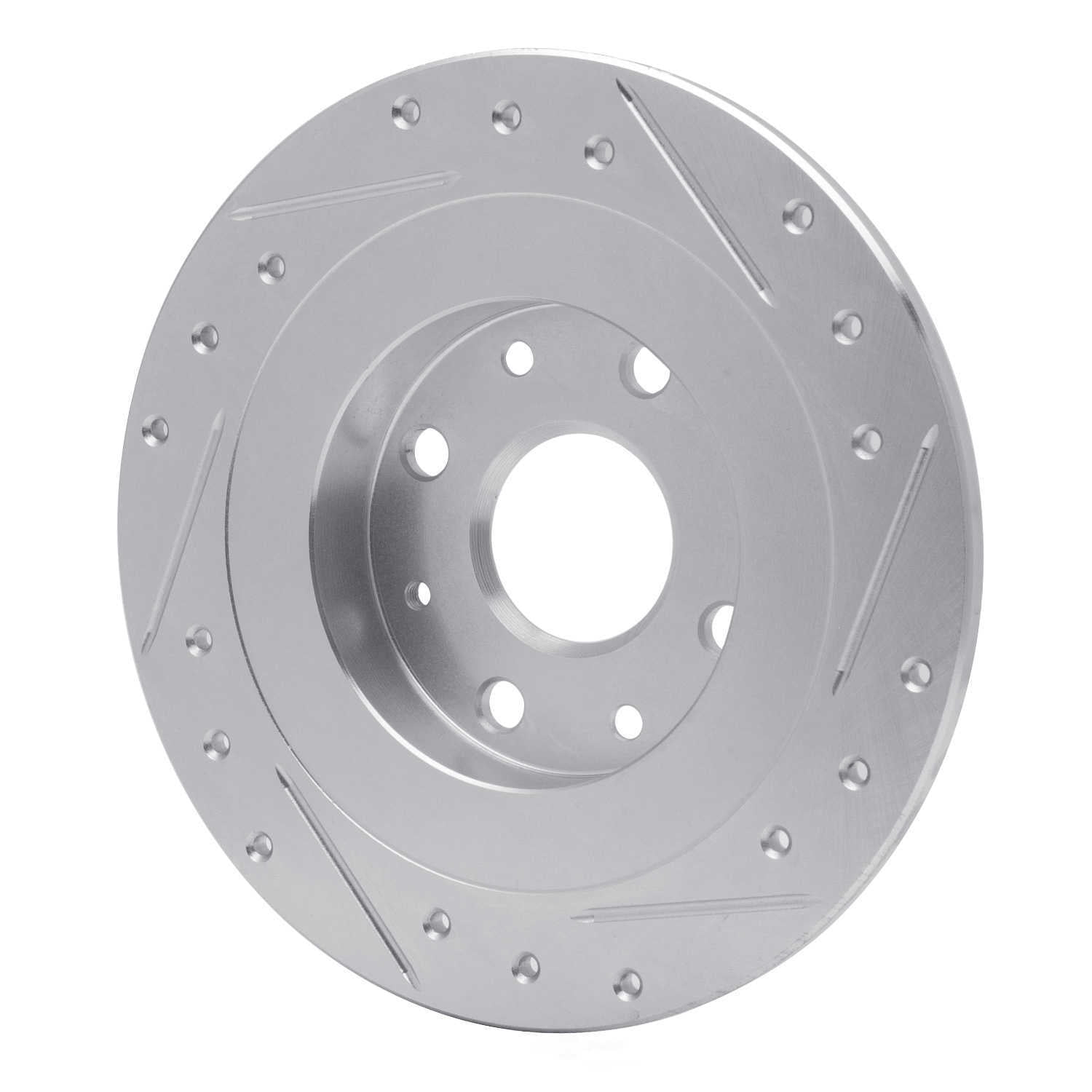 Dynamic Friction Company 631-54003L DFC Brake Rotor - Drilled And Slotted - Silver
