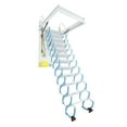 thumbnail image 6 of 12 Steps Attic Ladder, Pull Down Attic Stairs, Wall-Mounted Folding Stairs with 3 Adjustable Tilt Angle(Blue, White), 6 of 20