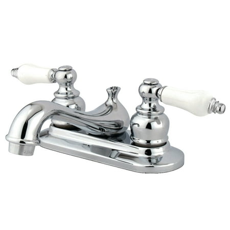 4 Inch Lavatory Faucet Polished Brass - Kingston Brass GKB601B 4-Inch Centerset Lavatory Faucet, Polished Chrome