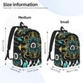 thumbnail image 3 of Honeii Boho Dreamcatcher Print Canvas College Laptop Backpack, Durable Rucksack Travel Notebook Bag School Backpack Book Bag for Men Women-Medium, 3 of 7