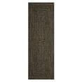thumbnail image 2 of GlowSol 2' x 8' Runner Rug Modern Braided Print Rugs Non-Slip Low Pile Bedroom Runner Rug Washable Floor Mat for Kitchen Hallway, Black Brown, 2 of 8