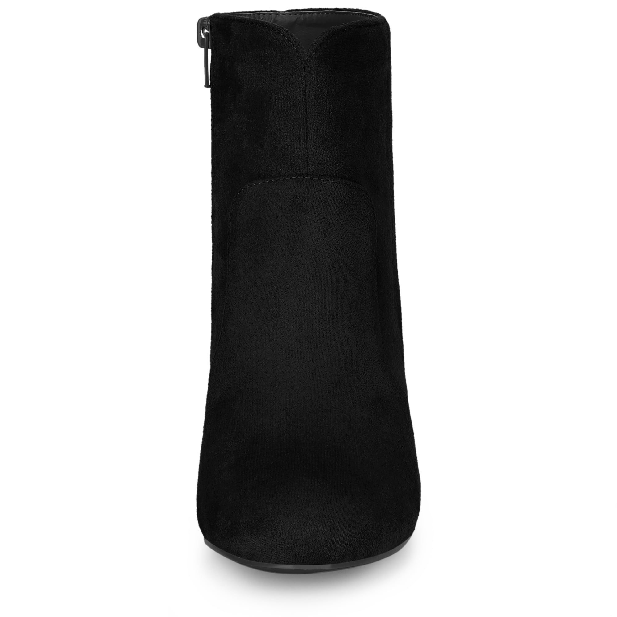 DARING DIVA Stylish Heel Round Toe and Chunky Heels Boots Black 8