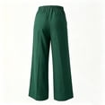 thumbnail image 6 of Khunlpohl Cotton Linen Pants for Womens Wide Legs Elastic Waist Palazzo Casual Pant Tied Loose Trendy Trousers with Pockets, 6 of 7