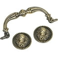 thumbnail image 5 of Utopia Alley 5pcs Medici Drop Center-to-Center Pull, Antique Brass, 3.78 in. Center- to-Center, 5 of 9
