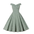 thumbnail image 1 of Vestidos de verano para mujer Vestido de columpio hasta la rodilla con estampado floral en la playa para mujer Pompotops  ghjkhdj18052, 1 of 8