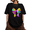 Black, variant on UNISHE Halloween Bow Graphic Tee Women's Crewneck Short Sleeve T-Shirt joy Pumpkin Ghost Print