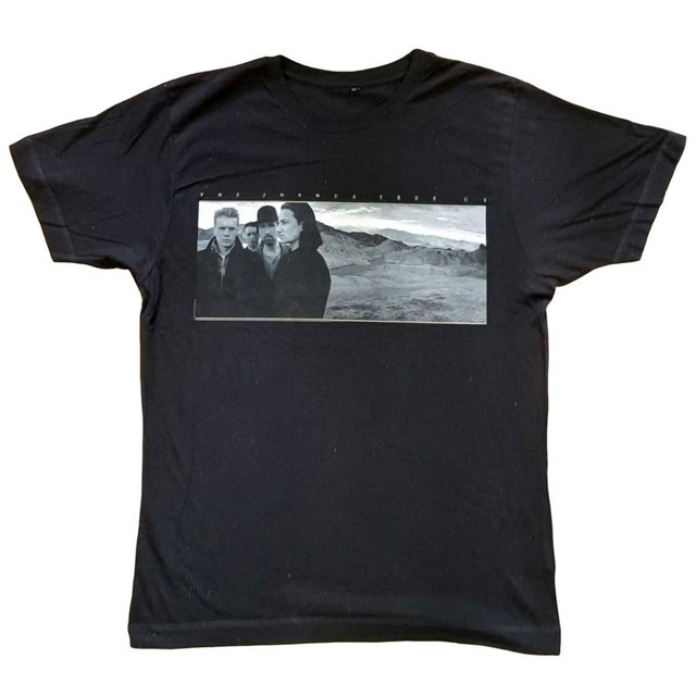 U2 Adult Joshua Tree Photo Back Print Cotton T-Shirt