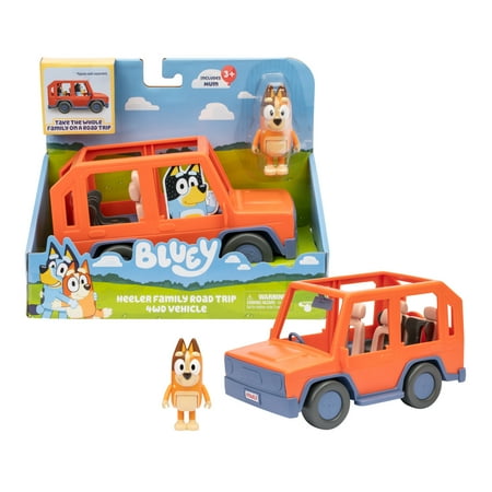 Bluey Family Road Trip Play Vehicle, Includes Chilli Fits 4 Bluey Figures , Toys for Kids 3-6 Years
