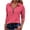 Hot Pink, variant on Enjoytime Fall Tops for Women Collared Half Zip Pullover Long Sleeve Shirts Fall Fashion Printed Business Casual Blouses