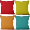 thumbnail image 1 of LAICAIW Pillow Covers 26x26 Inch, Red Green Yellow and Blue Modern Decorative Sofa Pillow Covers Square Cotton Linen Couch Pillow Cases for Home Decor, Set of 4 (No Insert Included), 1 of 7
