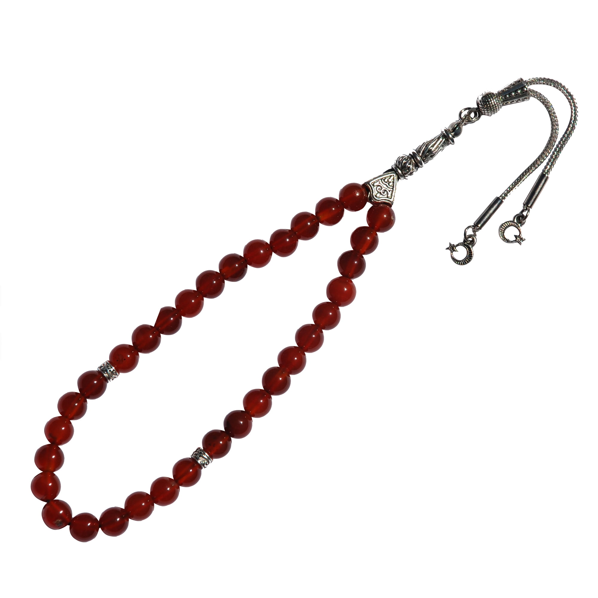 Prayer chain CHICKEN BLOOD Charm Agate Beads Bracelet 
