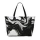 thumbnail image 2 of Fotbe Fluid Black White Paint Swirls Bolsa de Viaje para Playa - Resistente al Agua, Bolsa Tote de Gran Capacidad y Ligera con 7 Bolsillos para Mujeres y Hombres, 2 of 7