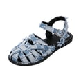 thumbnail image 3 of Norvail Womens Vintage Closed Toe Flat Sandals with Distressed Raw Edges and Woven Straps, Summer Going Out Shoes, Lightweight Comfortable Casual Sandals for Daily Wear, 3 of 8