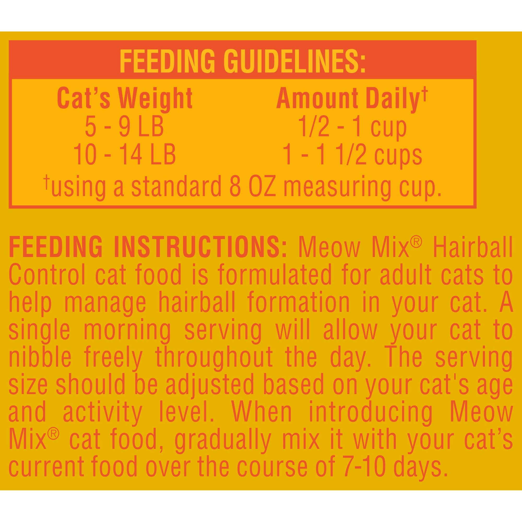 Meow Mix Hairball Control Cat Food 6.3 Pound Walmart