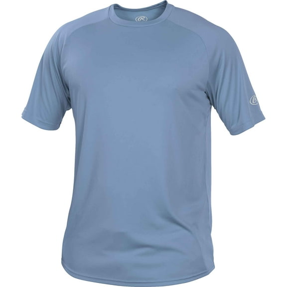 Rawlings Adult Crew Neck Tech Tee | Columbia Blue | LRG