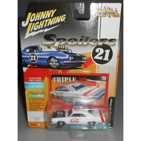 Johnny Lightning 1970 Dodge Dart Swinger White Spoilers 21 Street Freaks 2022
