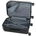 3pc Craft Lightweight Hardside Carry On Luggage Set, Ebony Black