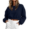 thumbnail image 2 of Neewe Womens Casual Sweatshirt Long Sleeve Tops Crewneck Loose Fit Tee Pullover Short Top Fall Shirts Fashion, 2 of 5
