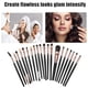 thumbnail image 3 of Juego de Brochas de Maquillaje de Viaje Unique Bargains Negro, 3 of 7