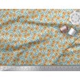 thumbnail image 2 of Soimoi Rayon Fabric Text & Tiger Face Cartoon Decor Fabric Printed Yard 42 Inch Wide, 2 of 3