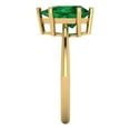 thumbnail image 3 of Solitaire Engagement Ring for Women - 2ct Simulated Emerald in 18K Yellow Gold Promise Ring, 3 of 6