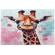 Bestwell Giraffe Painting 500 Piece Large Jigsaw Puzzle for Adults - Game Interesting Toys - Hand Made Puzzles Personalized Gift503