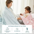 thumbnail image 3 of WEIGHTED IDEA Kids Weighted Blanket, 7 LBS, 41" x 60" Cooling Blanket for Kids (Pink), 3 of 4