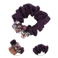 thumbnail image 3 of Unique Bargains 1 Pc Cube 1 Pc Faux Crystal Hair Rope Hair Scrunchies for Women for Girls Purple, 3 of 3