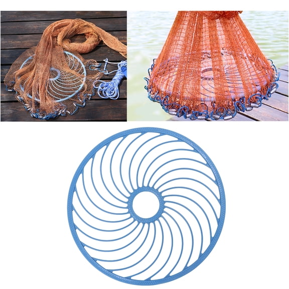 OUNONA 1PC American Style Hand Cast Throwing Net Disc for Fishing, 46CM Diameter Fishing Throwing Disk