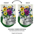thumbnail image 4 of Evergreen Flag, Shaped Pansy Watering Can Garden Linen Flag, 18'' x 0.2'' inches, 4 of 5