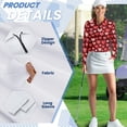 thumbnail image 6 of Uorisanigo Cute Love Heart Womens Athletic Polo Workout Tops Stylish Comfortable Quick Dry Athletic Polo Shirts Quick Dry 1/4 Zipper Workout Tops for Women, 6 of 7