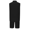 thumbnail image 4 of Afdoent Men's 2 Piece Short Set Mens Casual Suits For Everyday Wear Sleeveless Shirt And Shorts Set With Stripes For Spring And Summer Summer Beach Vacation Outfits, 4 of 9