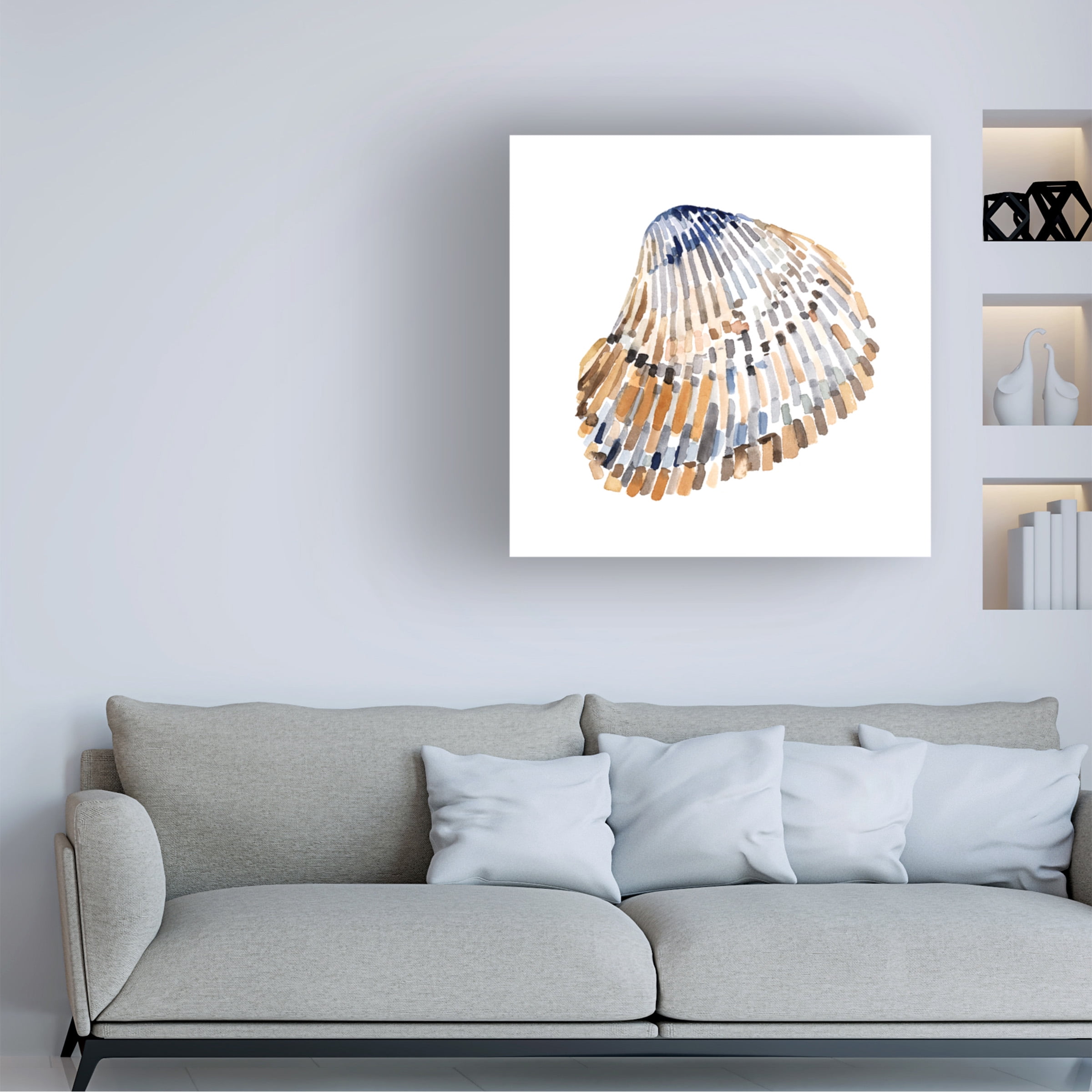 Emma Caroline 'Simple Shells II' Canvas Art