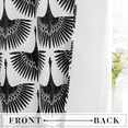 thumbnail image 5 of NICETOWN Blackout Curtains for Bedroom, Floral and Bird Pattern Small Window Curtains for Nursey Farmhouse Grommet Curtains, Black, 52"x63", 2 Panels, 5 of 9