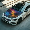 thumbnail image 3 of Uorisanigo Car Hood Cover Tear-Resistant Protective Auto Hood Covers Portable Colorful Galaxy Print Hoods Wrap Blanket for Most Automotive Pickup Sedans Trucks SUVs, 3 of 7