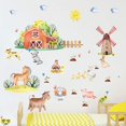 thumbnail image 4 of Un conjunto de pegatinas de pared de sol de nubes de animales de granja, pegatina de pared de ventana de pared, decoración de pared para sala de estar, dormitorio, oficina, cocina TUNC Sencillez, 4 of 5