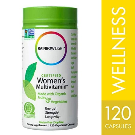 Rainbow Light – Certified Women’s Multivitamin, 120 Count, Made With Organic Whole Foods