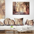 thumbnail image 4 of Designart Golden Autumn Beautiful Forest - Landscape Printed Throw Pillow - 12x20, 4 of 5