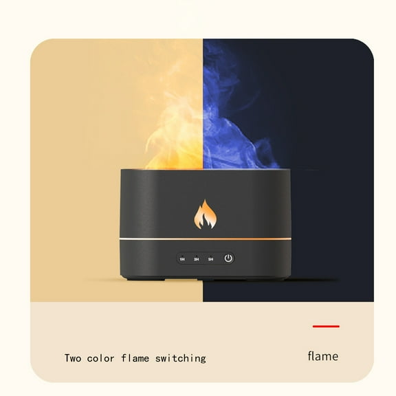 Gcvizuso Essential Oil Diffuser, Aroma Diffuser, Flame Humidifier For Bedroom, Oil Diffuser Cool Mist Humidifiers For Home Small Humidifier, 200 Ml Lasts Up To 10 Hours