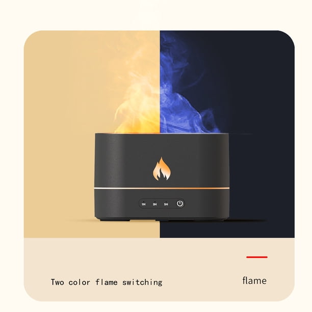 RKSTN humidifiers for bedroom Flame Humidifier For Bedroom, Oil Diffuser Cool Mist Humidifiers For Home Small Humidifier, 200 Ml Lasts Up To 10 Hours