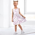 thumbnail image 7 of Girls Dress Pink Pumpkin Bow Sleeveless Dress for Girls Hem A-Line Casual Sundress, 7 of 7