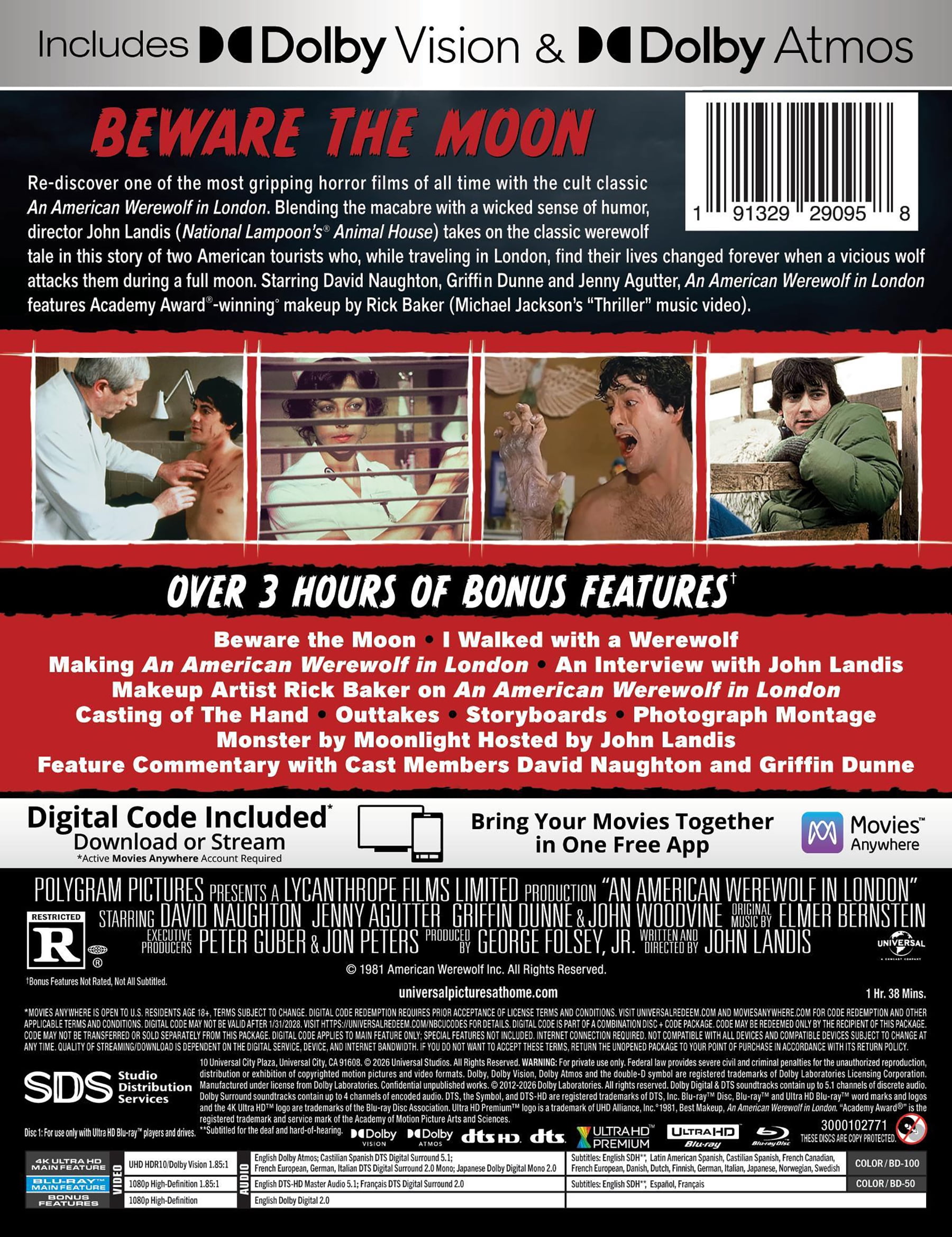 An American Werewolf in London (Steelbook) (4K Ultra HD + Blu-ray + Digital Copy), Horror, Universal