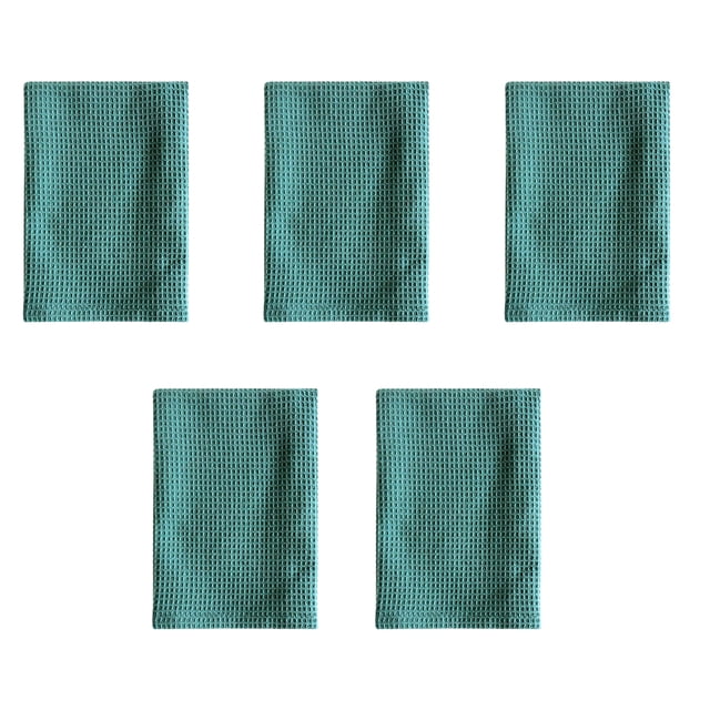 5 paños de cocina de algodón absorbentes de color puro para lavar platos, paños de cocina quitamanchas