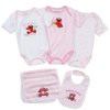 Sesame Beginnings - Baby Elmo 3-Pack Bodysuits, Bib and Burp Cloth
