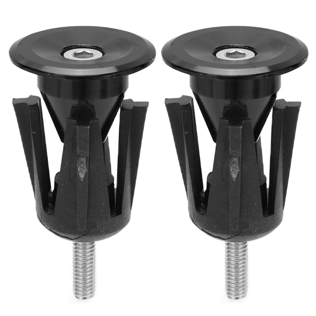 Bike Handlebar End Cap Durable Aluminum Alloy Plug Mountain Road Bikes 2 Pack